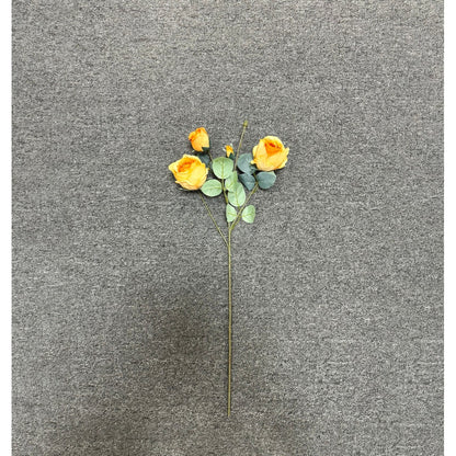 C51 ANTIK (x4) Bunga Mawar Vintage Kain Sutra 62CM ARTIFICIAL BUNGA DEKORASI HIAS RUANGAN RUMAH KANTOR STUDIO