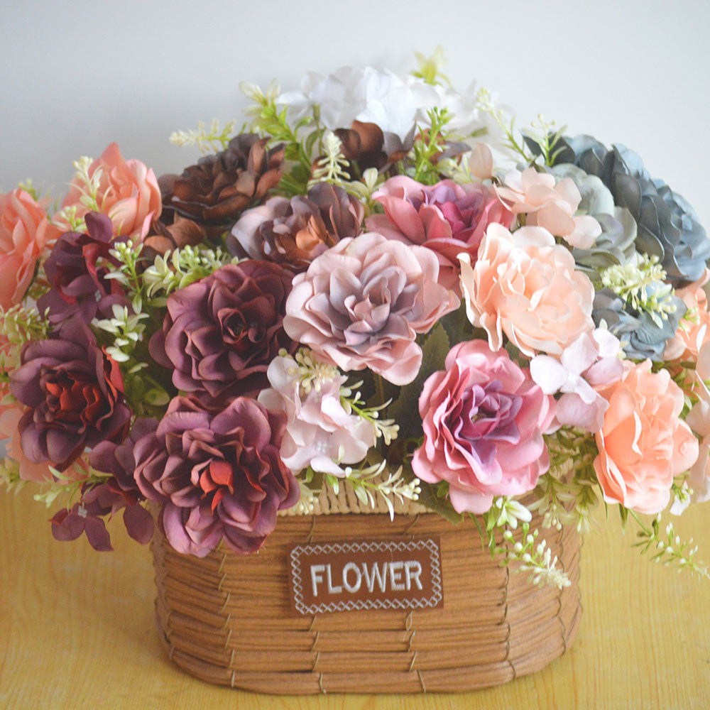 Bouquet bunga P120 AIYU Mawar Artifisial Dekorasi Hiasan Seserahan Buket Palsu