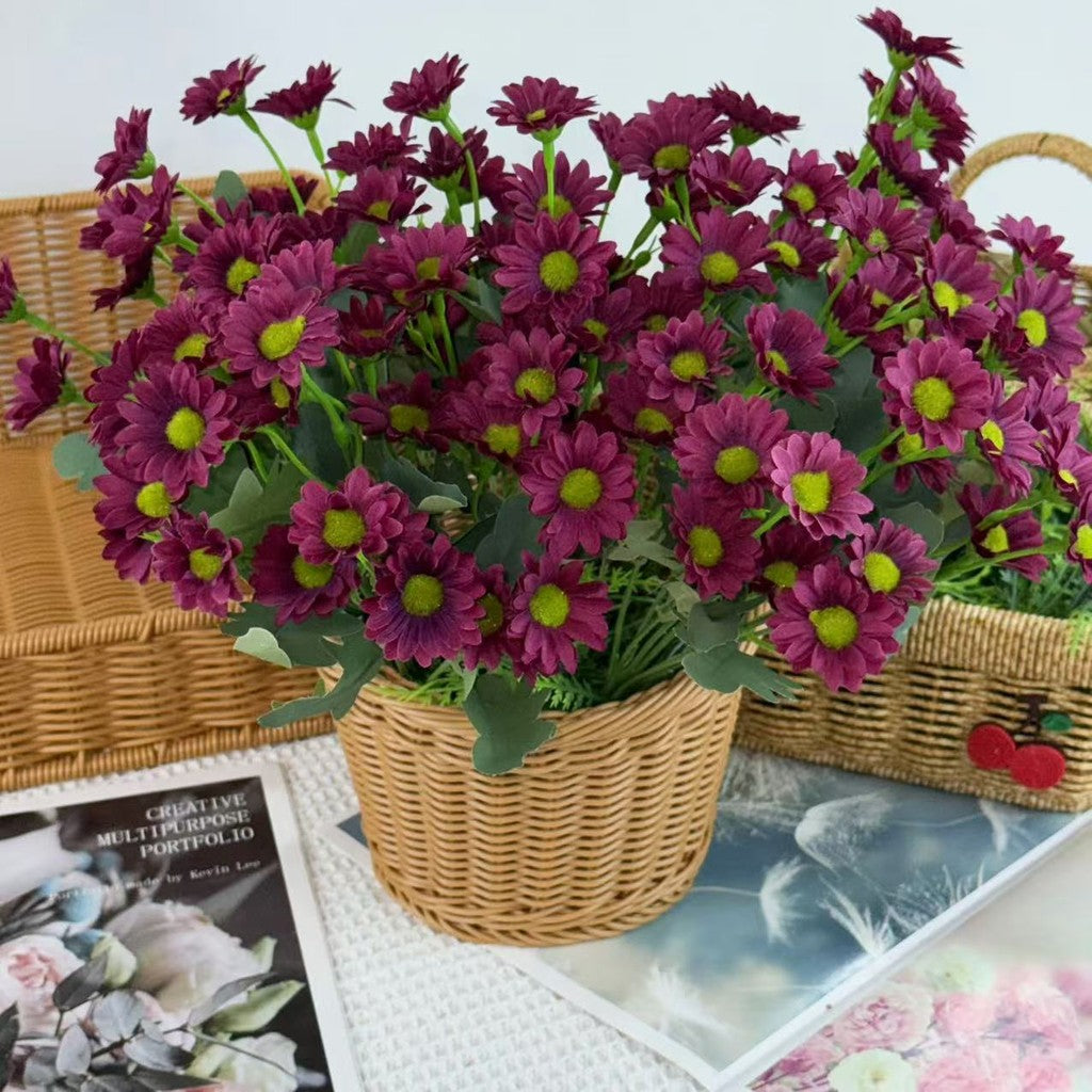 Bouquet bunga BKT 1015 HAYE Bunga Krisan Artifisial Dekorasi Hiasan Seserahan Buket Palsu