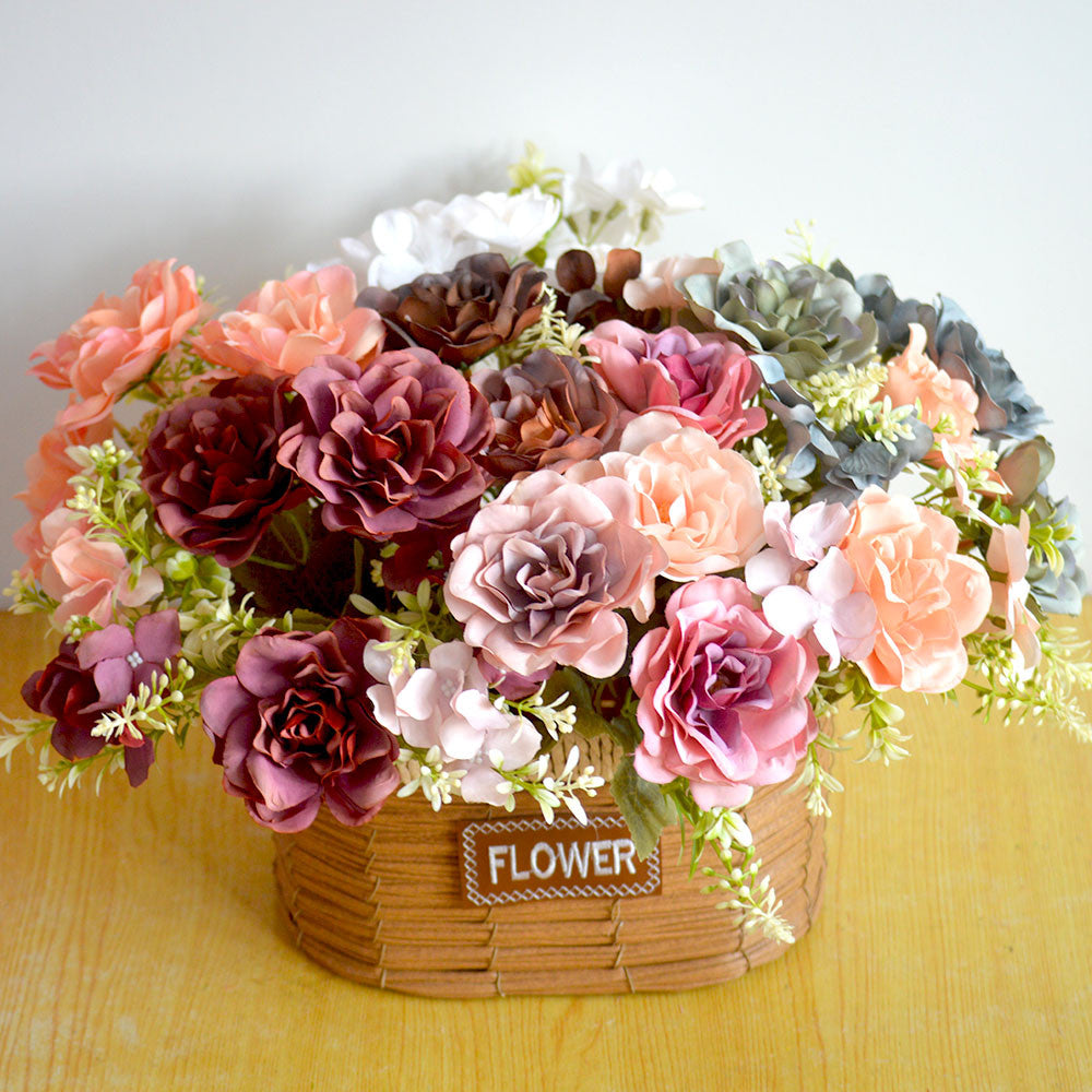 Bouquet bunga P120 AIYU Mawar Artifisial Dekorasi Hiasan Seserahan Buket Palsu