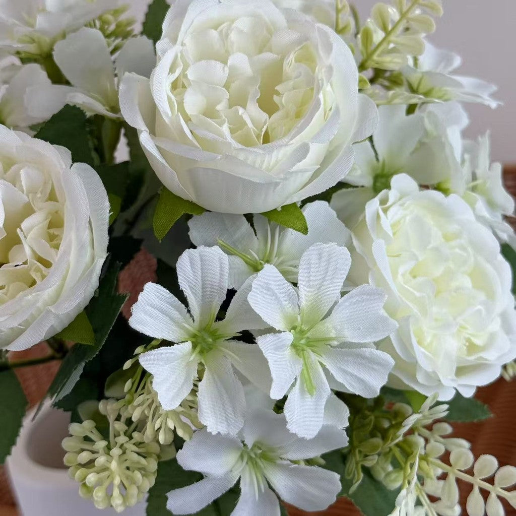 Bouquet bunga BKT 1023 OLEO 7Cbg Bunga MIX PEONY DAN HYDRA Artifisial Dekorasi Hiasan Seserahan Buket Palsu