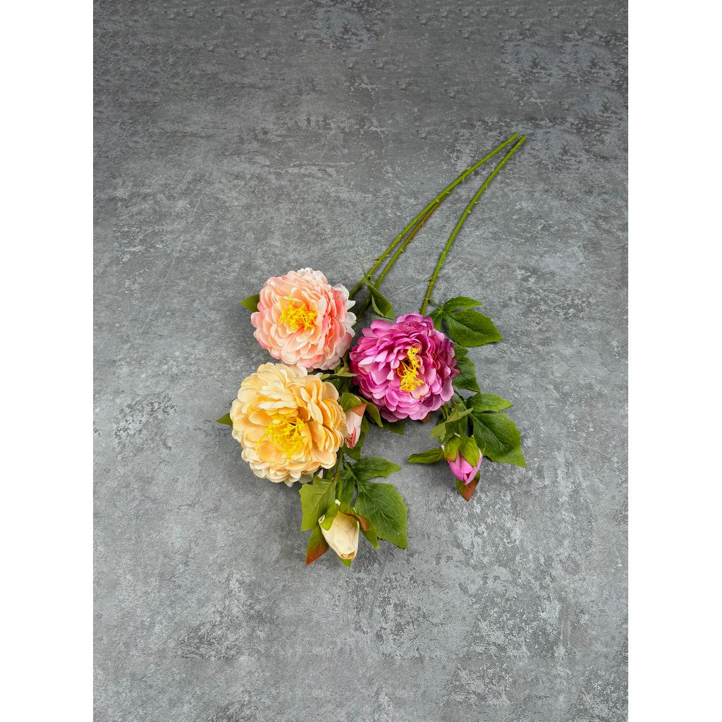 C48 JOANA (x2) Bunga Peony Kain Sutra 60CM ARTIFICIAL BUNGA DEKORASI HIAS RUANGAN RUMAH KANTOR STUDIO