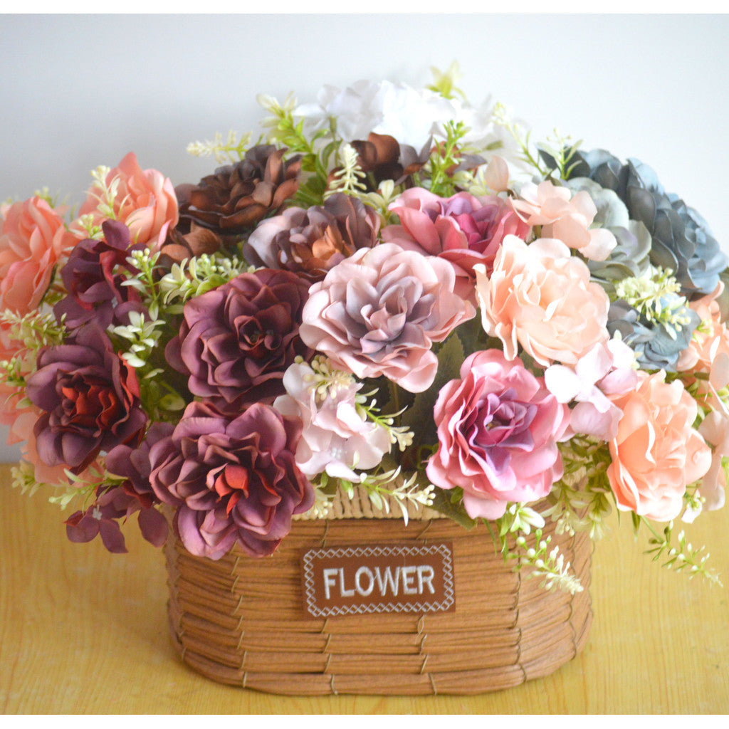 Bouquet bunga P120 AIYU Mawar Artifisial Dekorasi Hiasan Seserahan Buket Palsu