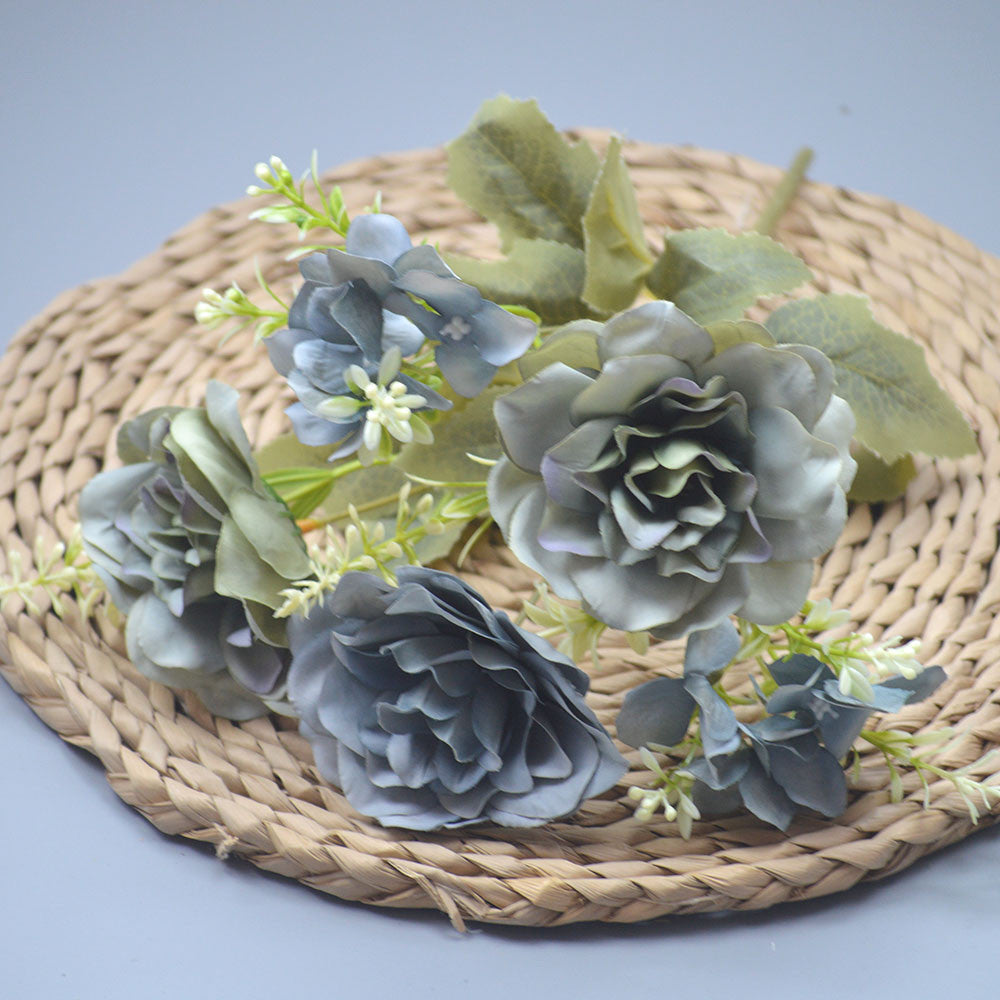 Bouquet bunga P120 AIYU Mawar Artifisial Dekorasi Hiasan Seserahan Buket Palsu