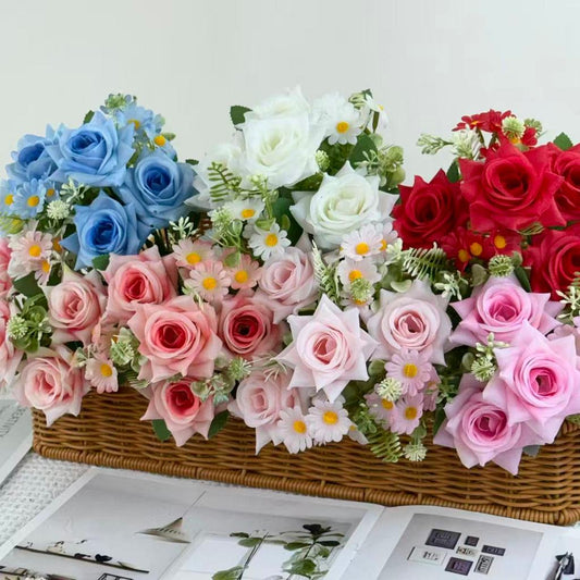 Bouquet bunga BKT 1045 MI'IZU (x4) 6Cbg Bunga Mawar Lance Artifisial Dekorasi Hiasan Seserahan Buket Palsu