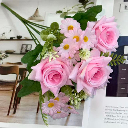 Bouquet bunga BKT 1045 MI'IZU (x4) 6Cbg Bunga Mawar Lance Artifisial Dekorasi Hiasan Seserahan Buket Palsu