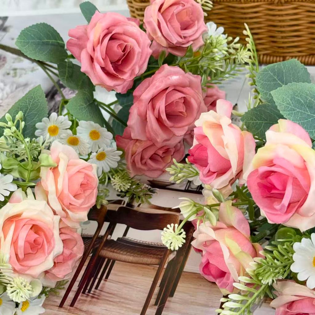 Bouquet bunga BKT 1046 MIZAM (x5) 7Cbg Bunga Mawar Artifisial Dekorasi Hiasan Seserahan Buket Palsu