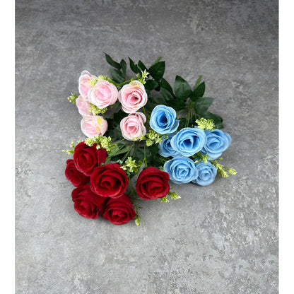Bouquet bunga P134 PET (x6) ROSE PEARL Mutiara Artifisial Dekorasi Tanaman