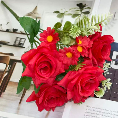 Bouquet bunga BKT 1045 MI'IZU (x4) 6Cbg Bunga Mawar Lance Artifisial Dekorasi Hiasan Seserahan Buket Palsu