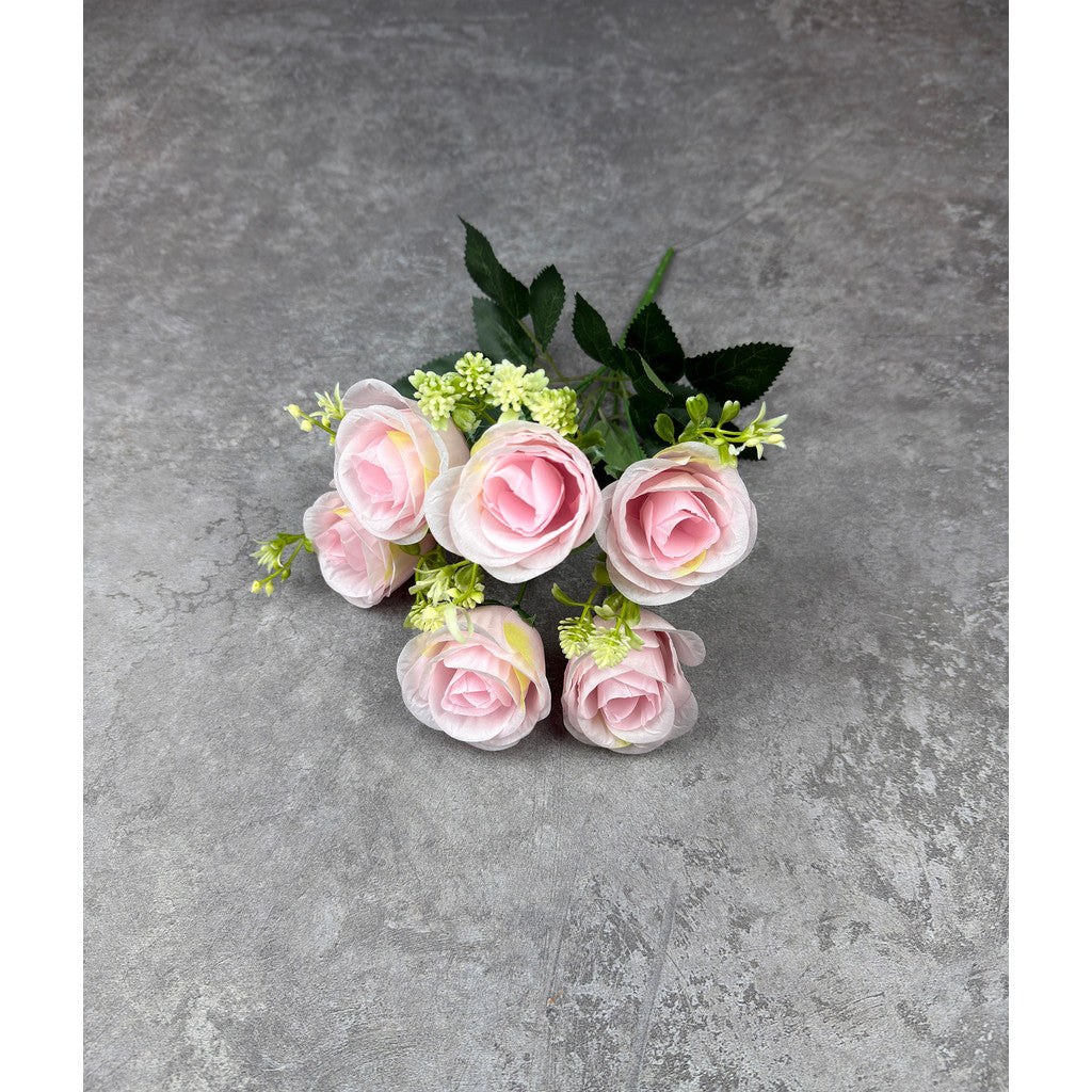 Bouquet bunga P134 PET (x6) ROSE PEARL Mutiara Artifisial Dekorasi Tanaman