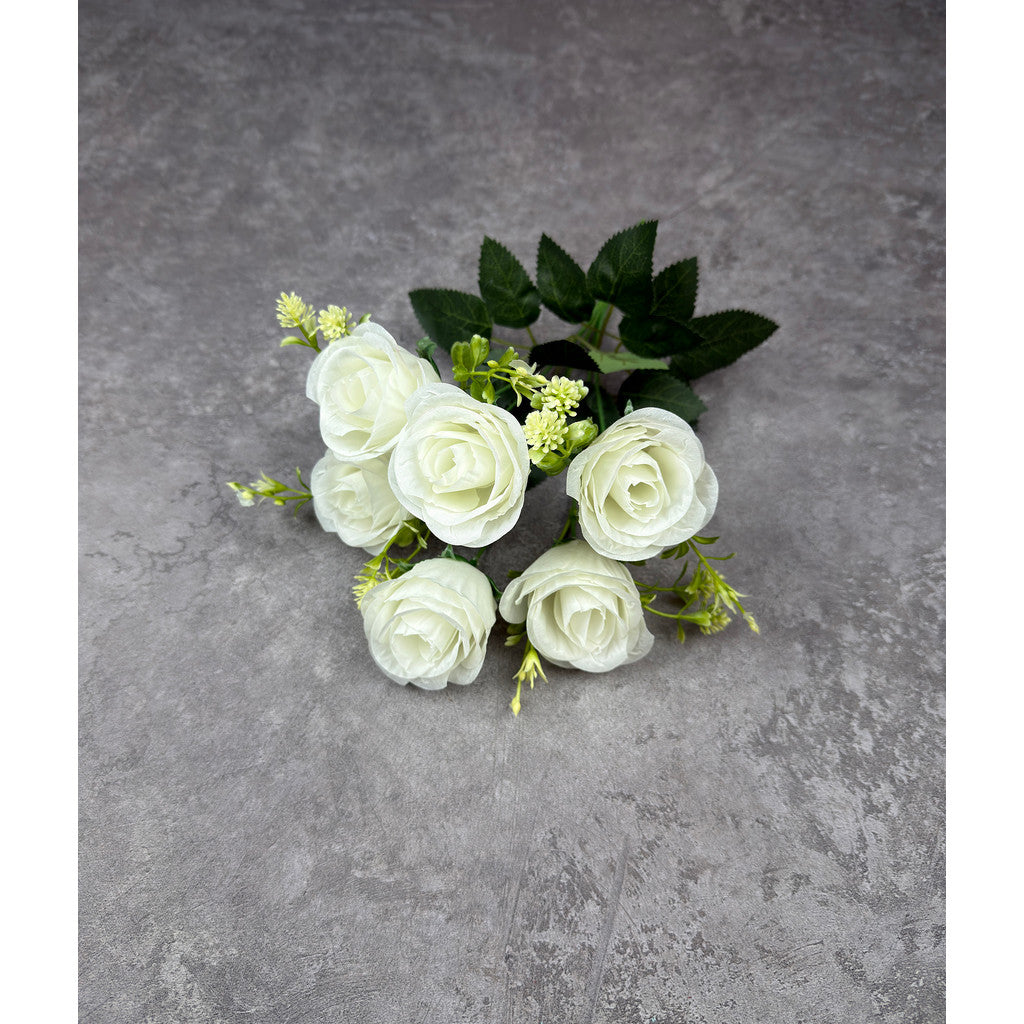 Bouquet bunga P134 PET (x6) ROSE PEARL Mutiara Artifisial Dekorasi Tanaman