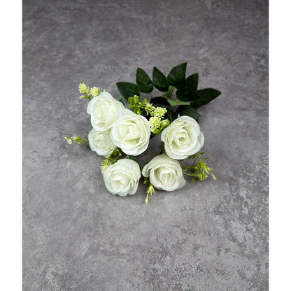 Bouquet bunga P134 PET (x6) ROSE PEARL Mutiara Artifisial Dekorasi Tanaman