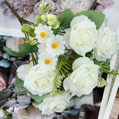 Bouquet bunga BKT 1046 MIZAM (x5) 7Cbg Bunga Mawar Artifisial Dekorasi Hiasan Seserahan Buket Palsu