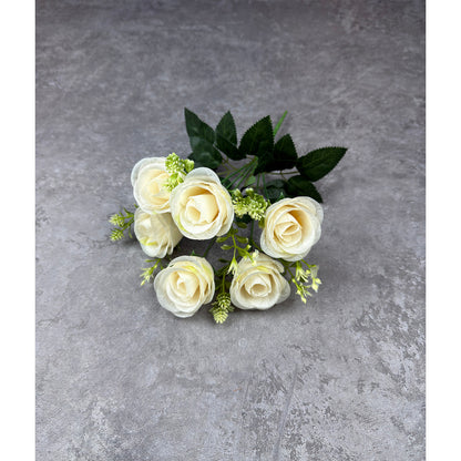 Bouquet bunga P134 PET (x6) ROSE PEARL Mutiara Artifisial Dekorasi Tanaman