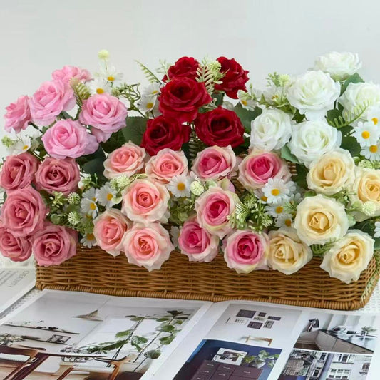 Bouquet bunga BKT 1046 MIZAM (x5) 7Cbg Bunga Mawar Artifisial Dekorasi Hiasan Seserahan Buket Palsu