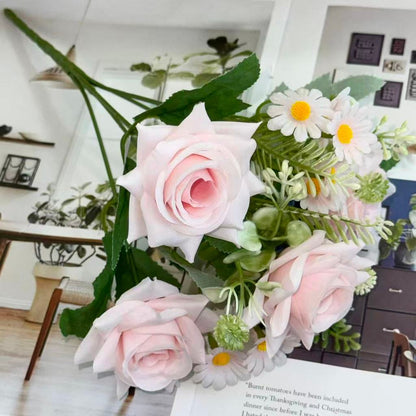 Bouquet bunga BKT 1045 MI'IZU (x4) 6Cbg Bunga Mawar Lance Artifisial Dekorasi Hiasan Seserahan Buket Palsu