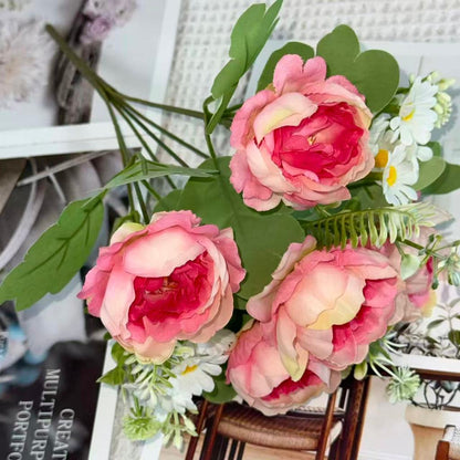 Bouquet bunga BKT 1049 MIONI (x5) 7Cbg Bunga PEONY Artifisial Dekorasi Hiasan Seserahan Buket Palsu