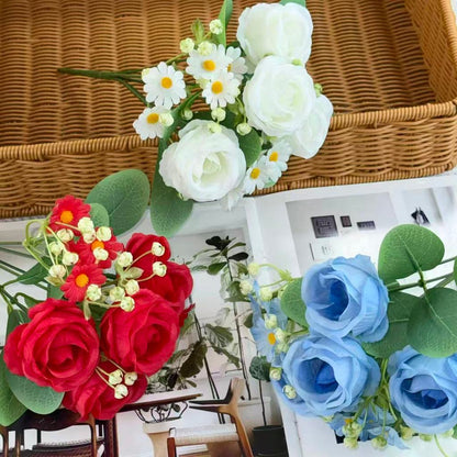 Bouquet bunga BKT 1051 LOWE (x4) 6Cbg Bunga ROSE Artifisial Dekorasi Hiasan Seserahan Buket Palsu