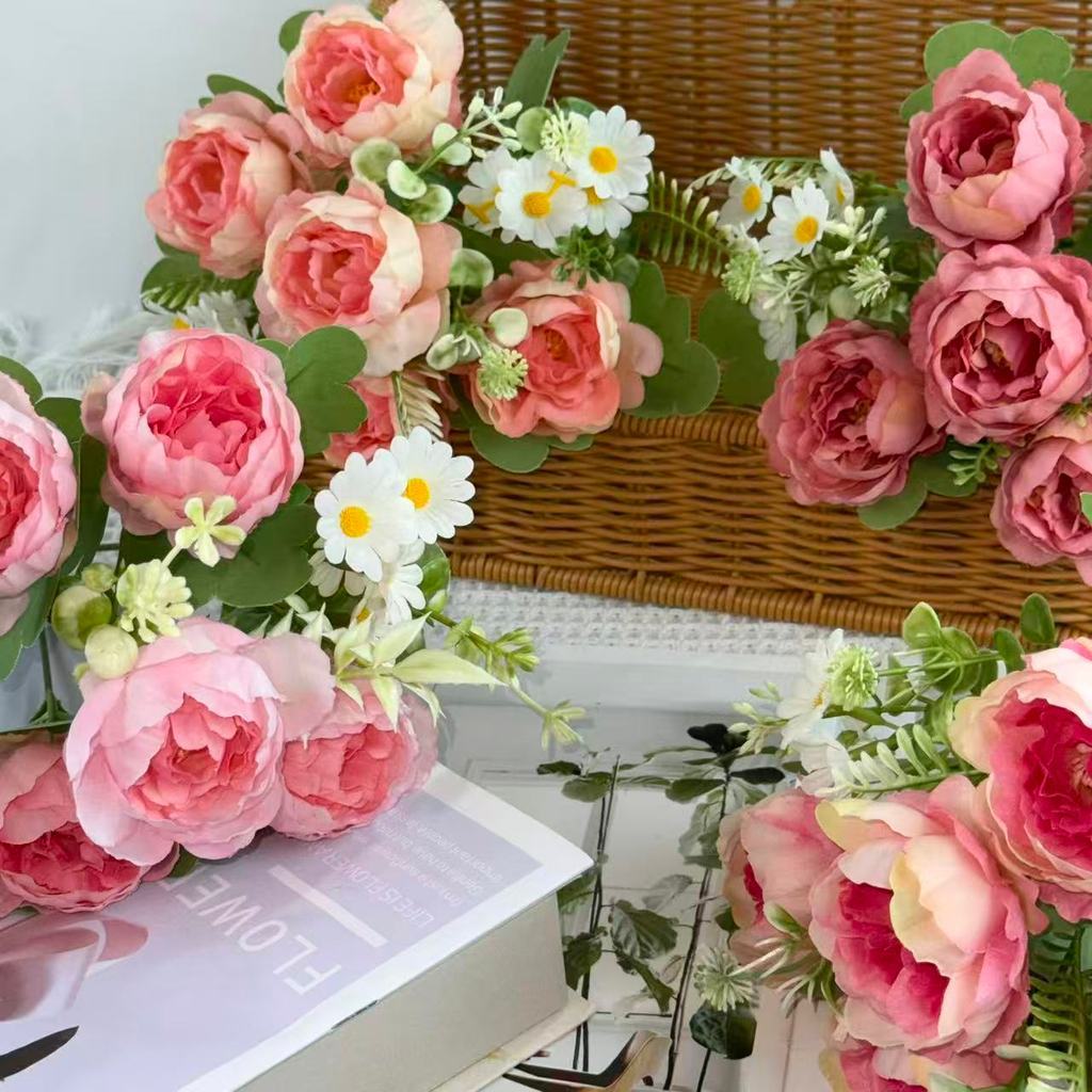 Bouquet bunga BKT 1049 MIONI (x5) 7Cbg Bunga PEONY Artifisial Dekorasi Hiasan Seserahan Buket Palsu