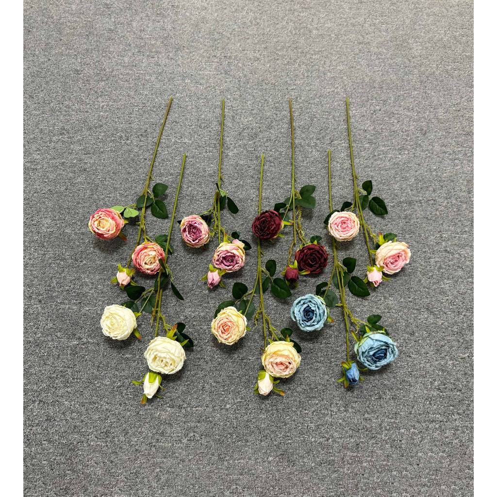 Bouquet bunga C102 PIWONIA (x3) PEONY ROSE Artifisial Dekorasi Tanaman