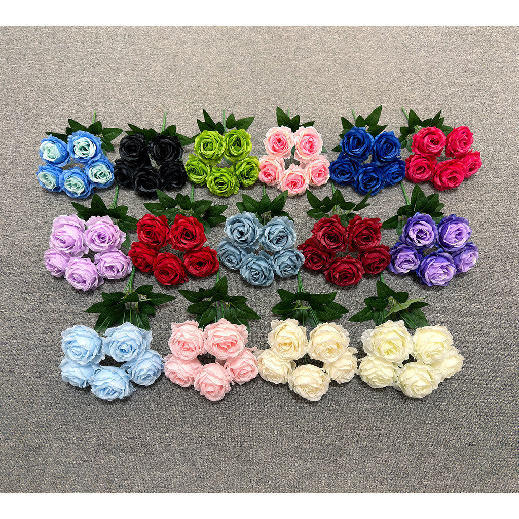 Bouquet bunga P136 XUEE (x5) Mawar Artifisial Dekorasi Tanaman