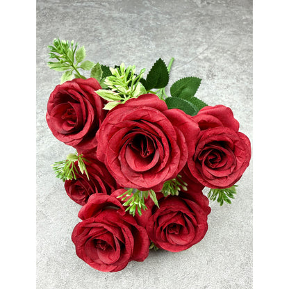 Bouquet bunga P137 JUNZI (x6) Mawar Artifisial Dekorasi Tanaman
