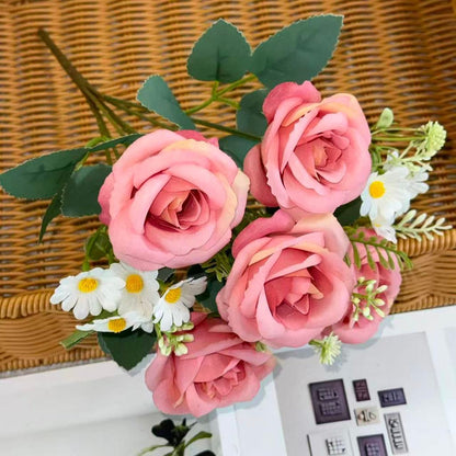Bouquet bunga BKT 1050 MIROSE (x5) 7Cbg Bunga ROSE Artifisial Dekorasi Hiasan Seserahan Buket Palsu