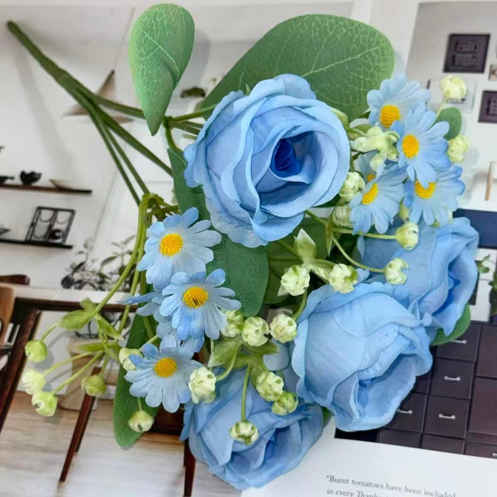 Bouquet bunga BKT 1051 LOWE (x4) 6Cbg Bunga ROSE Artifisial Dekorasi Hiasan Seserahan Buket Palsu