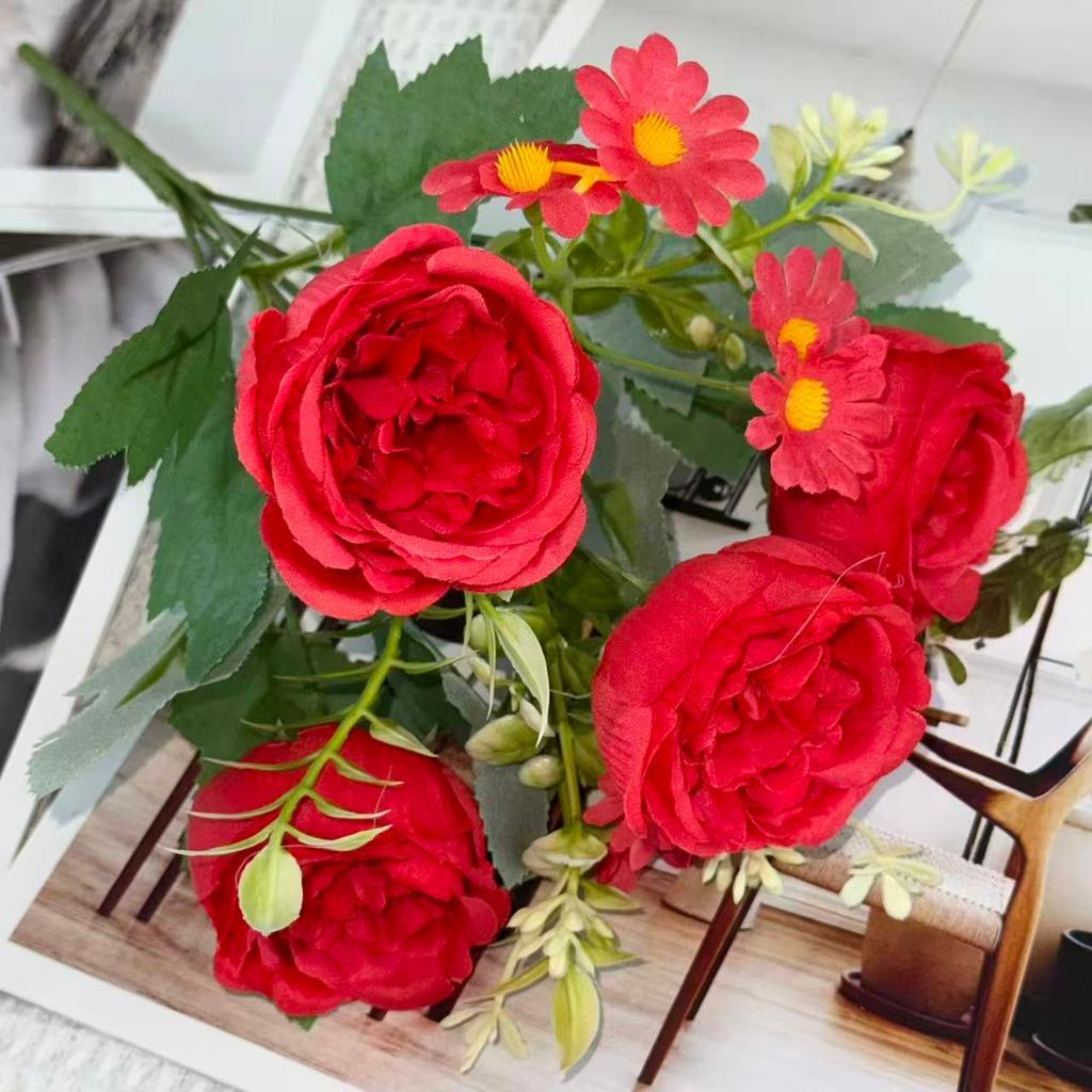 Bouquet bunga BKT 1048 MICUP (x4) 6Cbg Bunga Kuncup Artifisial Dekorasi Hiasan Seserahan Buket Palsu