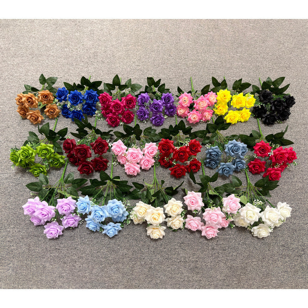 Bouquet bunga P135 CIP (x6) Mawar Lancip Artifisial Dekorasi Tanaman