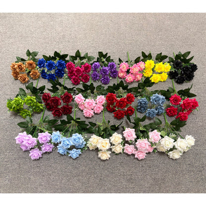 Bouquet bunga P135 CIP (x6) Mawar Lancip Artifisial Dekorasi Tanaman