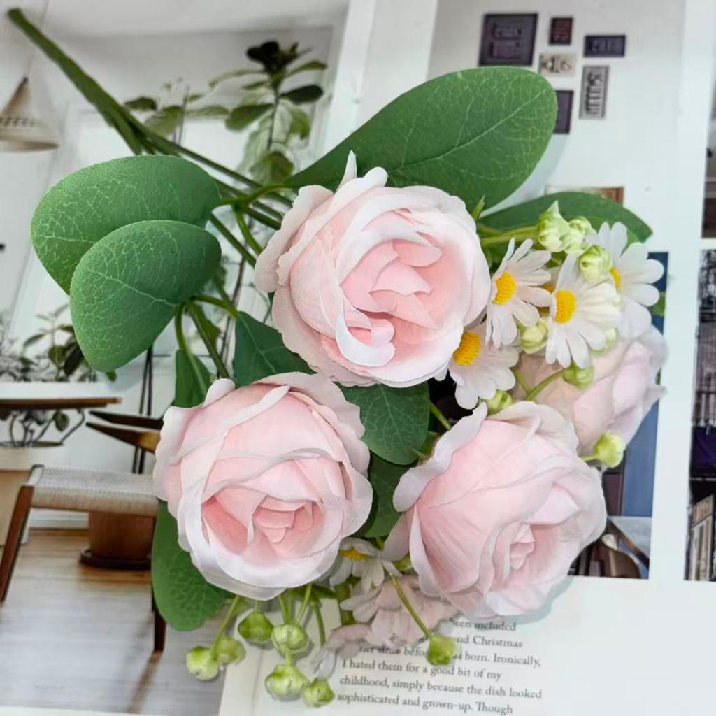 Bouquet bunga BKT 1051 LOWE (x4) 6Cbg Bunga ROSE Artifisial Dekorasi Hiasan Seserahan Buket Palsu