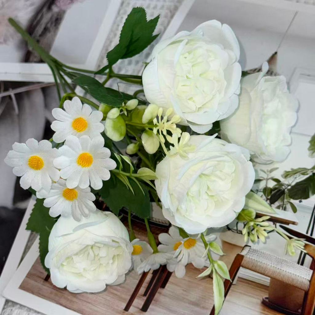 Bouquet bunga BKT 1048 MICUP (x4) 6Cbg Bunga Kuncup Artifisial Dekorasi Hiasan Seserahan Buket Palsu