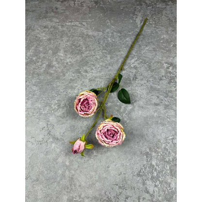 Bouquet bunga C102 PIWONIA (x3) PEONY ROSE Artifisial Dekorasi Tanaman
