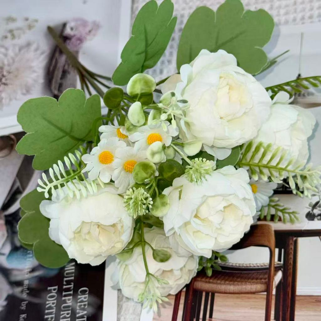Bouquet bunga BKT 1049 MIONI (x5) 7Cbg Bunga PEONY Artifisial Dekorasi Hiasan Seserahan Buket Palsu