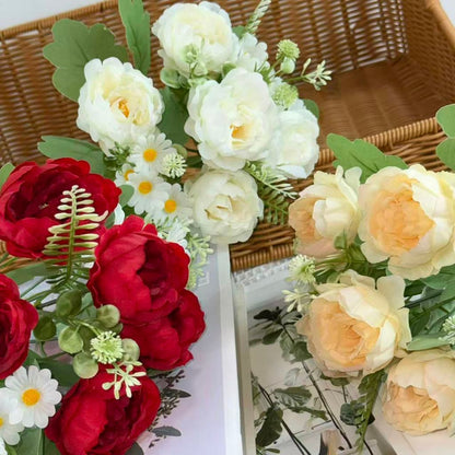 Bouquet bunga BKT 1049 MIONI (x5) 7Cbg Bunga PEONY Artifisial Dekorasi Hiasan Seserahan Buket Palsu