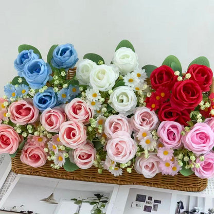 Bouquet bunga BKT 1051 LOWE (x4) 6Cbg Bunga ROSE Artifisial Dekorasi Hiasan Seserahan Buket Palsu