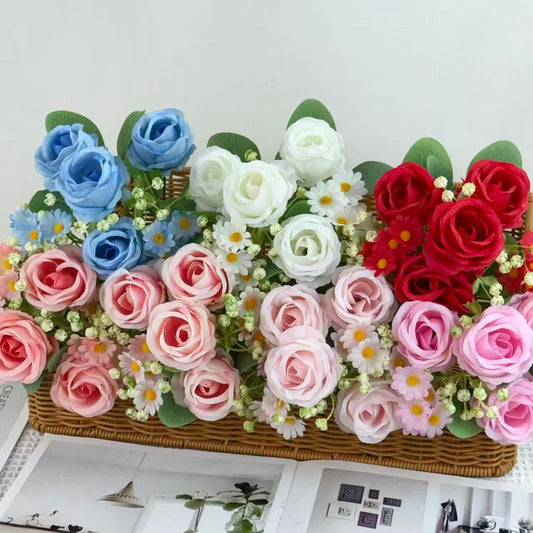 Bouquet bunga BKT 1051 LOWE (x4) 6Cbg Bunga ROSE Artifisial Dekorasi Hiasan Seserahan Buket Palsu