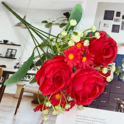 Bouquet bunga BKT 1051 LOWE (x4) 6Cbg Bunga ROSE Artifisial Dekorasi Hiasan Seserahan Buket Palsu