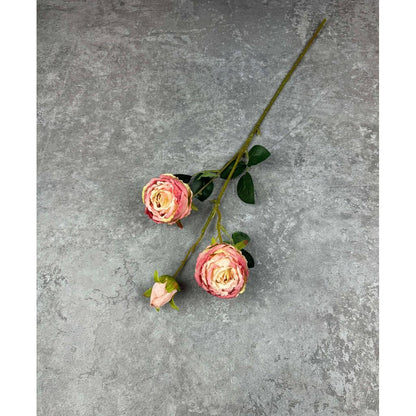 Bouquet bunga C102 PIWONIA (x3) PEONY ROSE Artifisial Dekorasi Tanaman