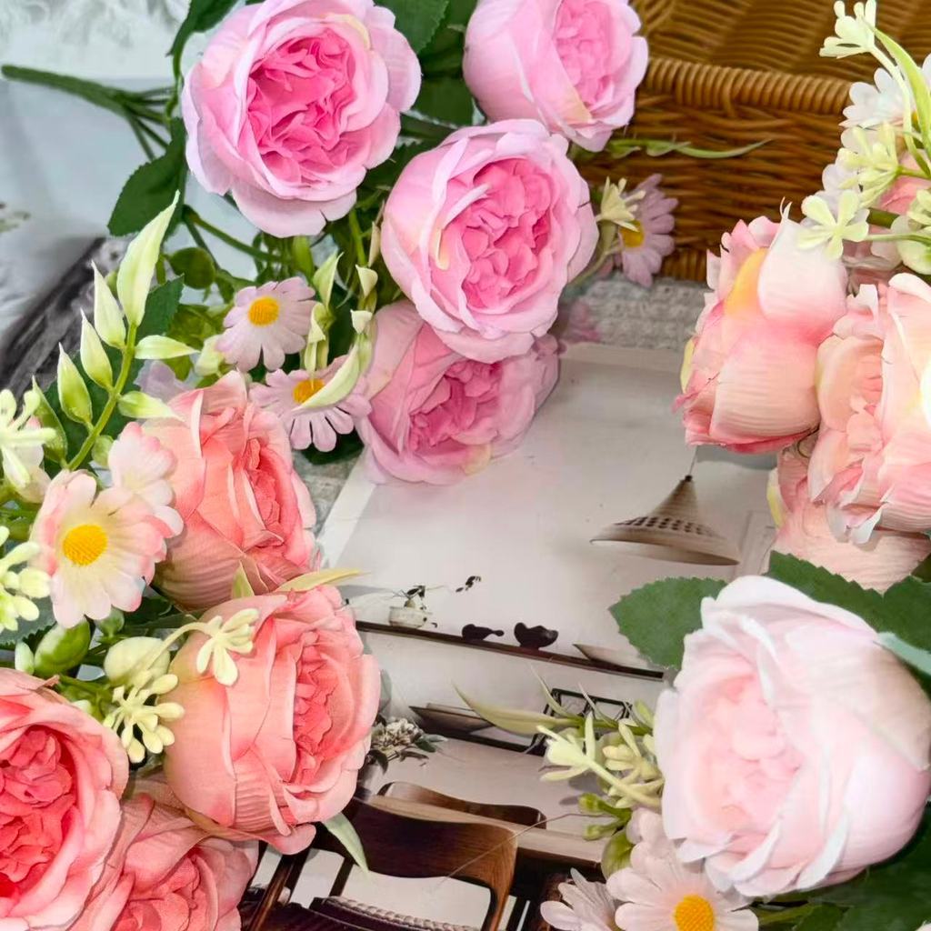 Bouquet bunga BKT 1048 MICUP (x4) 6Cbg Bunga Kuncup Artifisial Dekorasi Hiasan Seserahan Buket Palsu