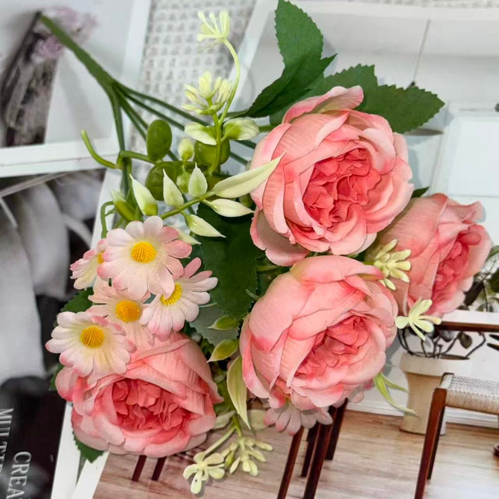 Bouquet bunga BKT 1048 MICUP (x4) 6Cbg Bunga Kuncup Artifisial Dekorasi Hiasan Seserahan Buket Palsu