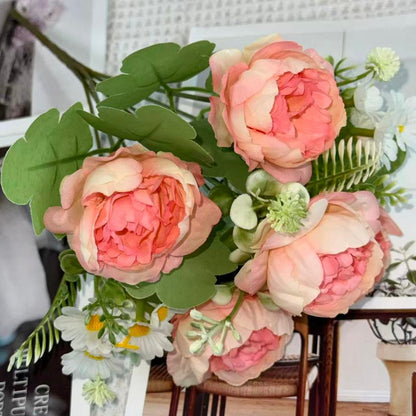 Bouquet bunga BKT 1049 MIONI (x5) 7Cbg Bunga PEONY Artifisial Dekorasi Hiasan Seserahan Buket Palsu