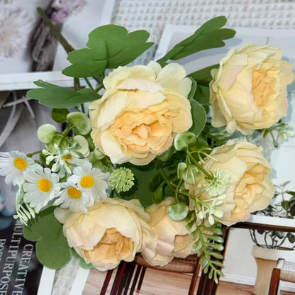 Bouquet bunga BKT 1049 MIONI (x5) 7Cbg Bunga PEONY Artifisial Dekorasi Hiasan Seserahan Buket Palsu