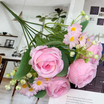 Bouquet bunga BKT 1051 LOWE (x4) 6Cbg Bunga ROSE Artifisial Dekorasi Hiasan Seserahan Buket Palsu
