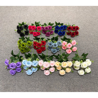 Bouquet bunga P137 JUNZI (x6) Mawar Artifisial Dekorasi Tanaman