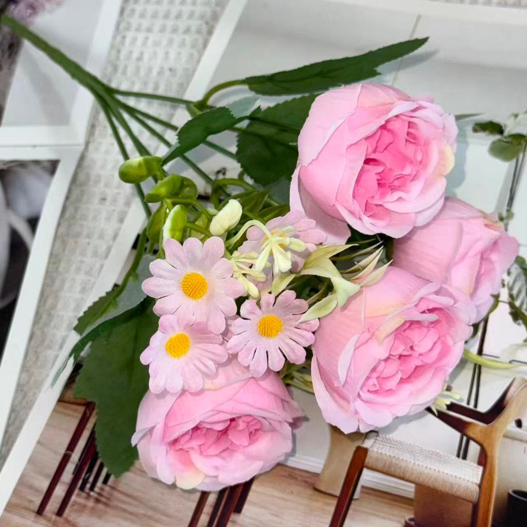 Bouquet bunga BKT 1048 MICUP (x4) 6Cbg Bunga Kuncup Artifisial Dekorasi Hiasan Seserahan Buket Palsu