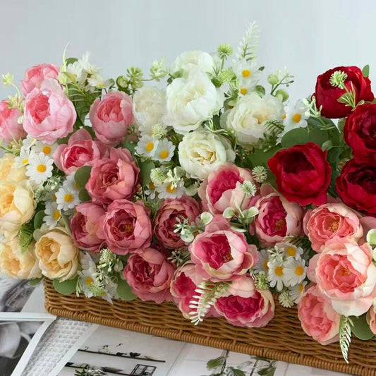 Bouquet bunga BKT 1049 MIONI (x5) 7Cbg Bunga PEONY Artifisial Dekorasi Hiasan Seserahan Buket Palsu