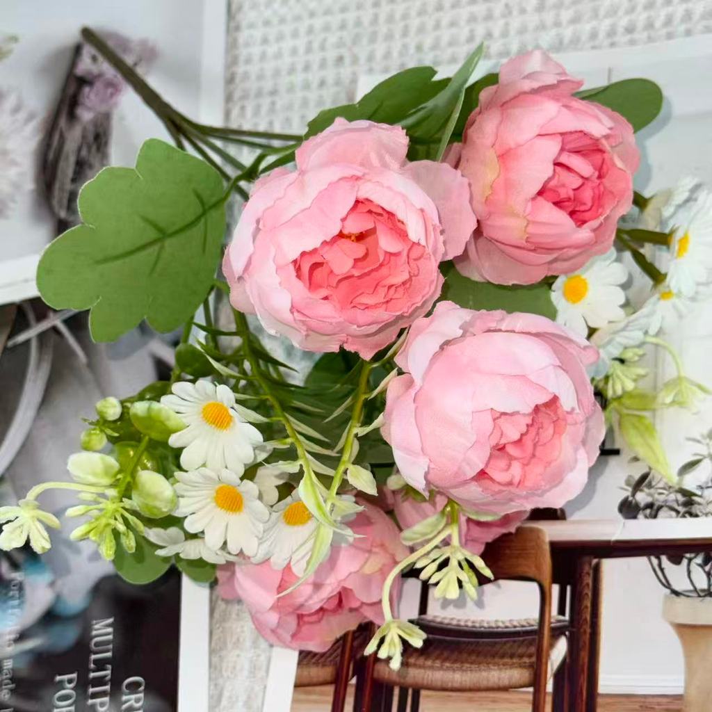 Bouquet bunga BKT 1049 MIONI (x5) 7Cbg Bunga PEONY Artifisial Dekorasi Hiasan Seserahan Buket Palsu