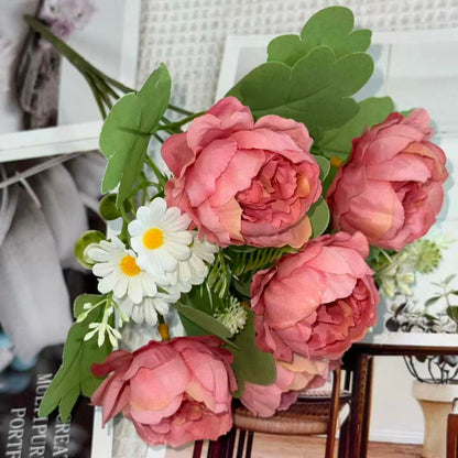 Bouquet bunga BKT 1049 MIONI (x5) 7Cbg Bunga PEONY Artifisial Dekorasi Hiasan Seserahan Buket Palsu